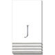 Silver Stripe Border Paper Linen Like Caspari Guest Towels Image 2 of 4
